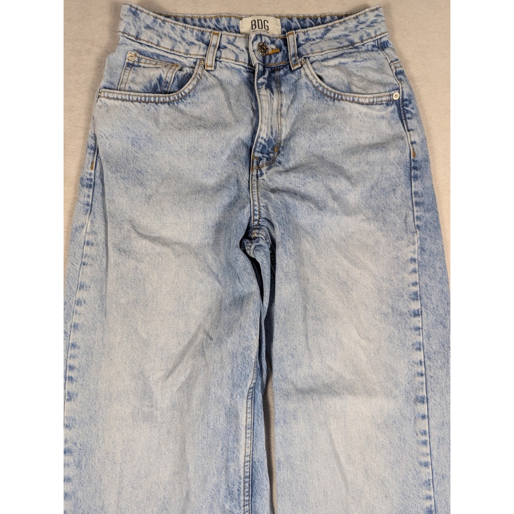 BDG Urban Outfitters Womens Light Wash High‎ Waisted Barrel Leg Baggy Jeans 27W - Picture 3 of 8